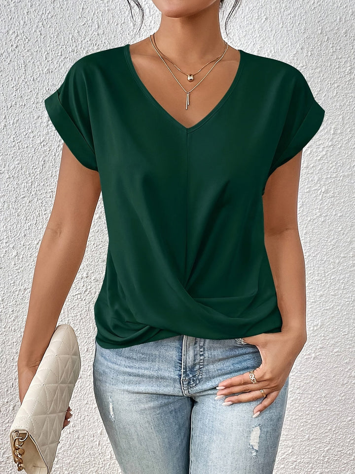 Cleo™ - Casual T-shirt med sødmefuld halsudskæring
